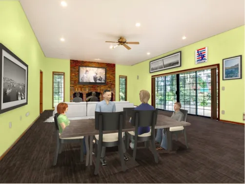 dining room and living quarters 