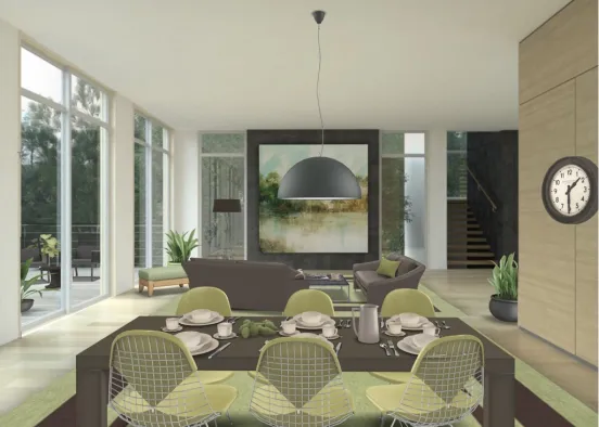 Greens and grays Design Rendering