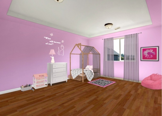 little girl room Design Rendering