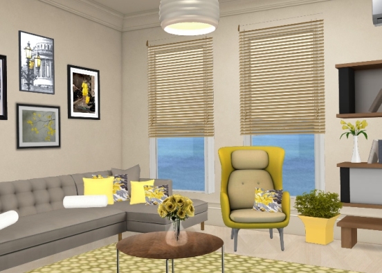 A pleasant yellow corner Design Rendering