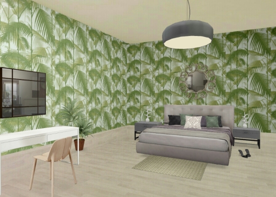 Schlafzimmer Green  Design Rendering