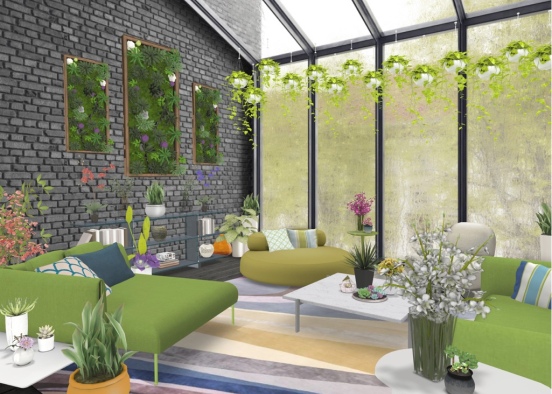 Sunroom full of plants 🌿🌱💐🌸🌞 Design Rendering