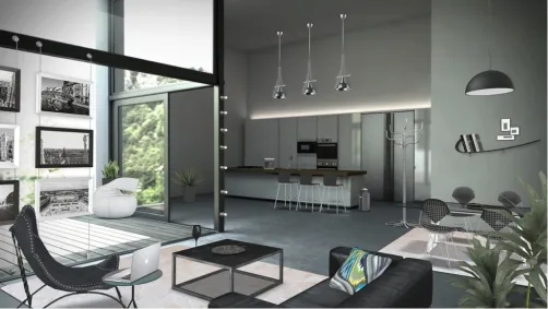 Modern Industrial Men’s cave 🖤 