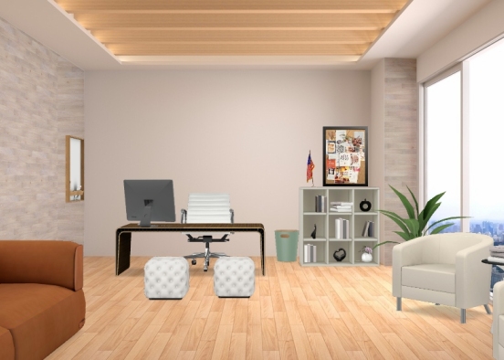 Office in the big citty Design Rendering