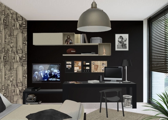Chambre #11 Ado Black&Beige Design Rendering