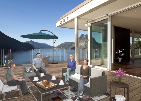 Outdoor Balcony Design Rendering