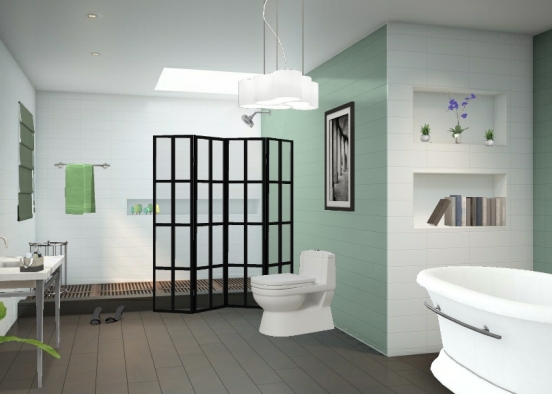 Banheiro mais lindo Design Rendering