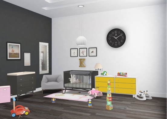 Baby K Nursery Design Rendering
