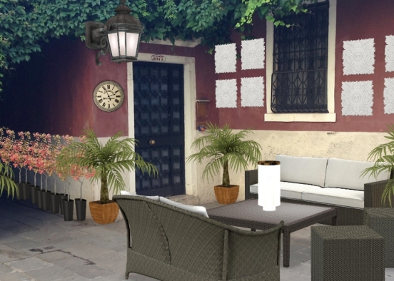 Outside patio Design Rendering