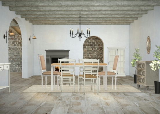 Sala de jantar Provença  Design Rendering