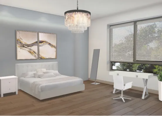 elegant modern bedroom Design Rendering