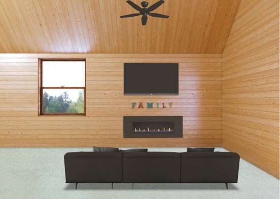 family room  Design Rendering