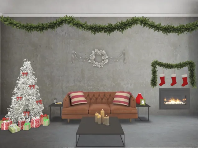 Cozy Christmas Living Room 