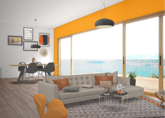 l’aire ouverte orange!🧡 Design Rendering