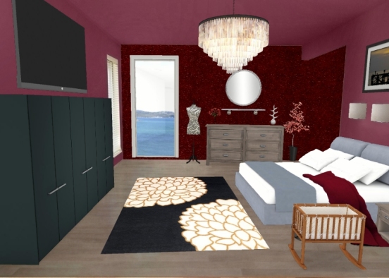 King bedroom Design Rendering