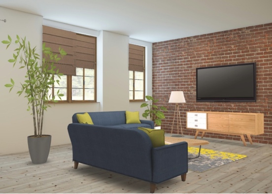 cozy living room  Design Rendering