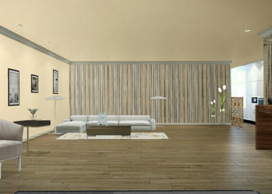 Sala de estar  estilo moderno com toque contemporâneo! Design Rendering