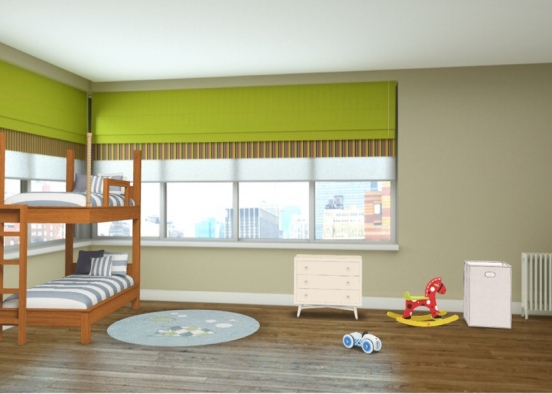 boy toddler room  Design Rendering