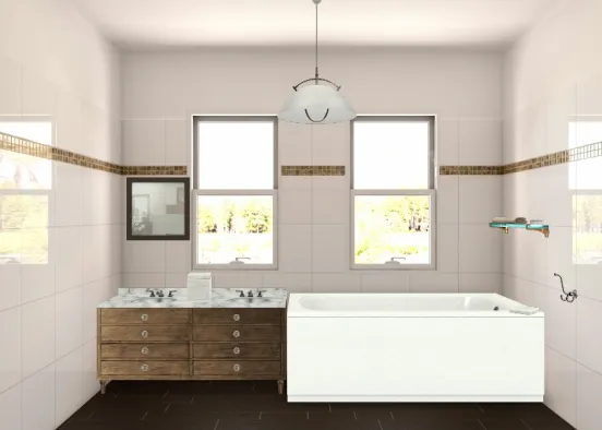 salle de bain pour appartement Design Rendering