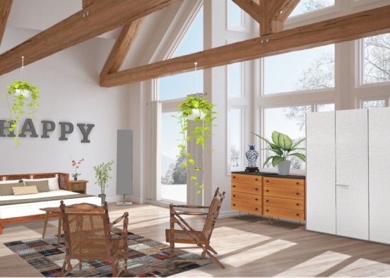 Simple Cozy Teen Room!! Design Rendering
