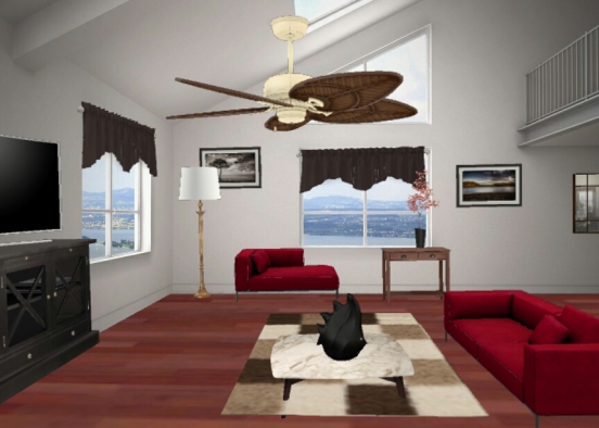 Living roomon Design Rendering
