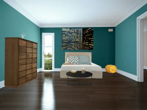Teal and white 