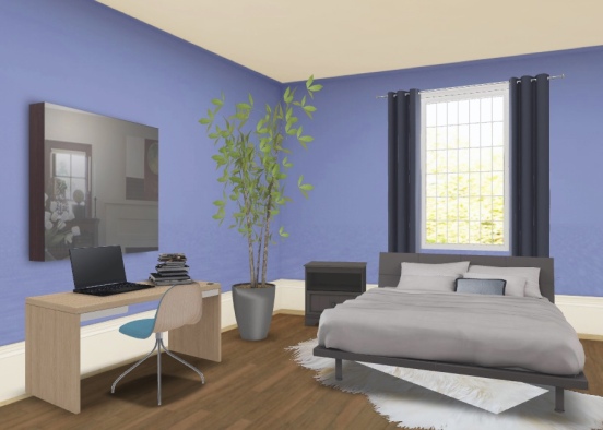 modern guest bedroom  Design Rendering