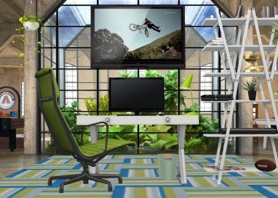 Oficina verde Design Rendering