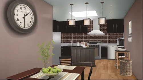 Eat in apartment kitchen 
