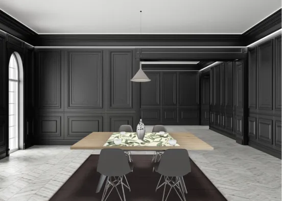 Modern Dining Room Design Rendering
