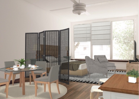 Small Studio Apartment Design Rendering