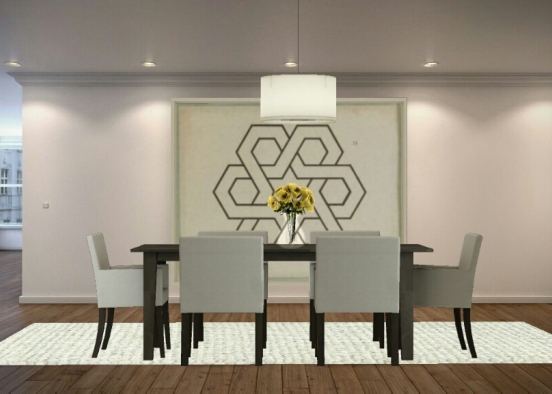 Traditional dining room Design Rendering