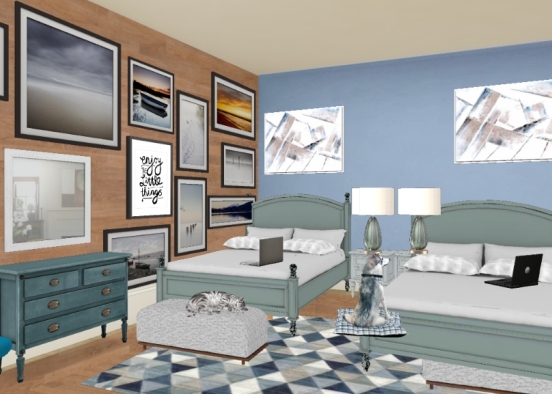 My Dream Dorm Room Design Rendering