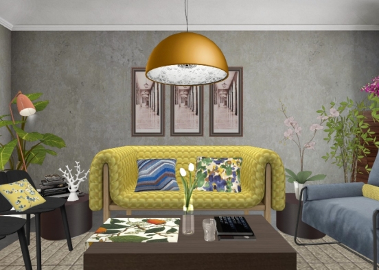 Quirky living room Design Rendering