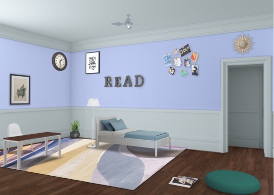 Academically interested girl’s room... Design Rendering