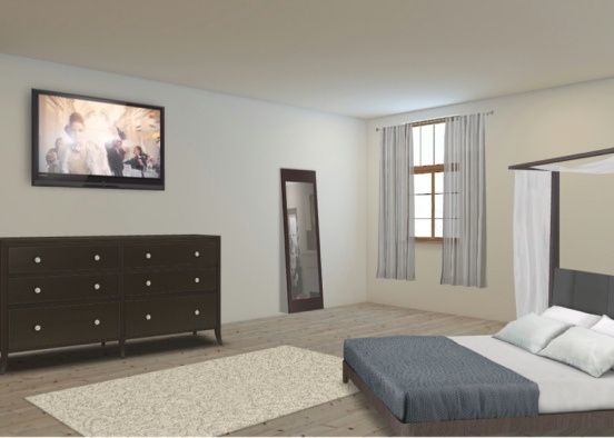 simple bedroom :))) Design Rendering