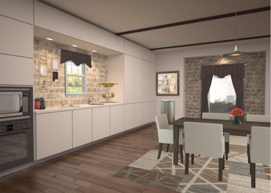 Kitchen (baby and I's modern apartment) Design Rendering