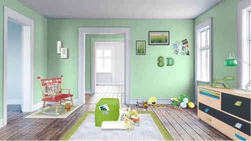 Green kids play room 💚