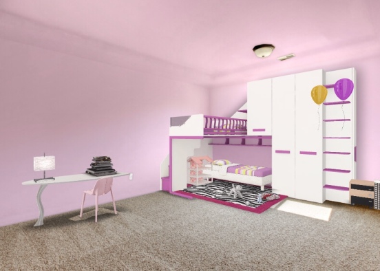 Little girl room Design Rendering