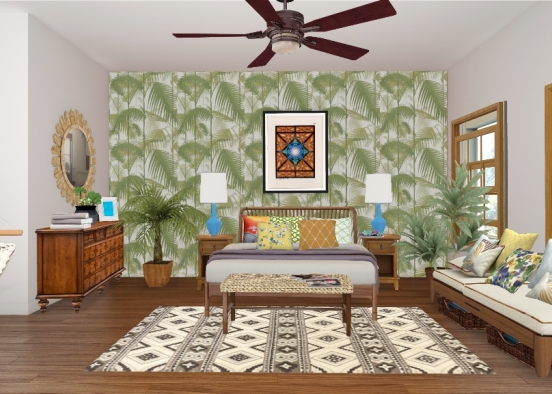 Hawaiian room Design Rendering