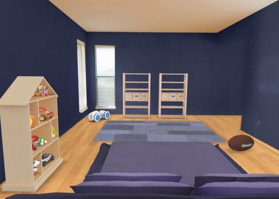 Boy Themed Kids Room Design Rendering
