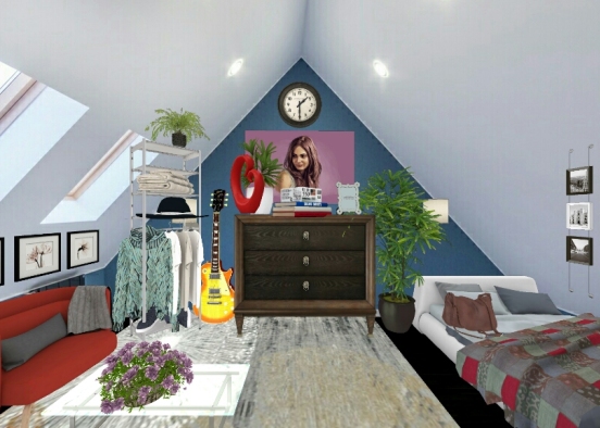 Sample bedroom loft Design Rendering