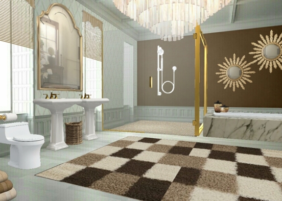 Vanilla And Moka bathroom - contest Design Rendering