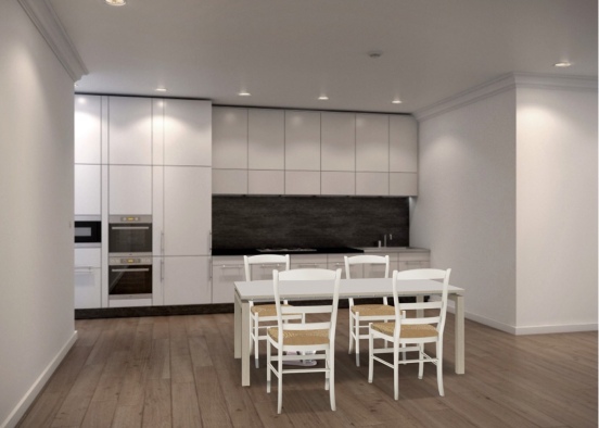 Kitchen-dinning room Design Rendering