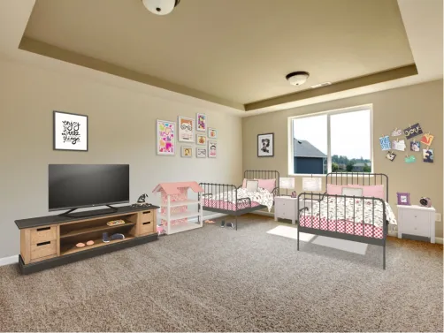 twin girl toddler bedroom