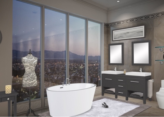 Salle de bain luxueuse Design Rendering