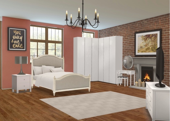 Beautiful bedroom  Design Rendering