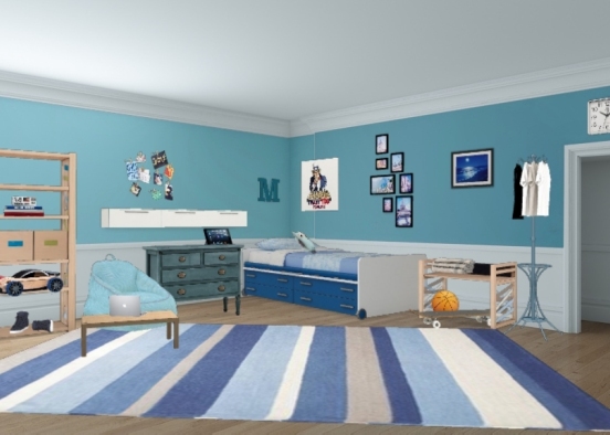 Teen bed room Design Rendering