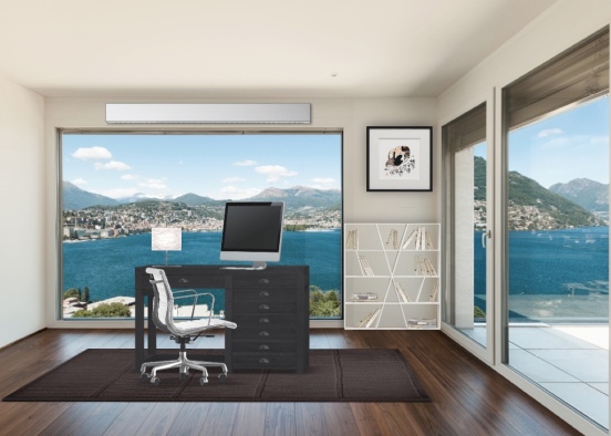 Office with a great view Design Rendering