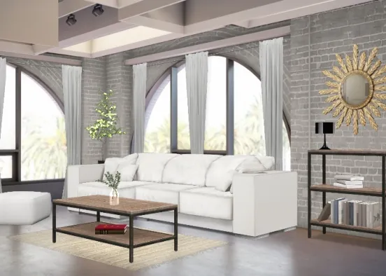 Living Room  | white  Design Rendering